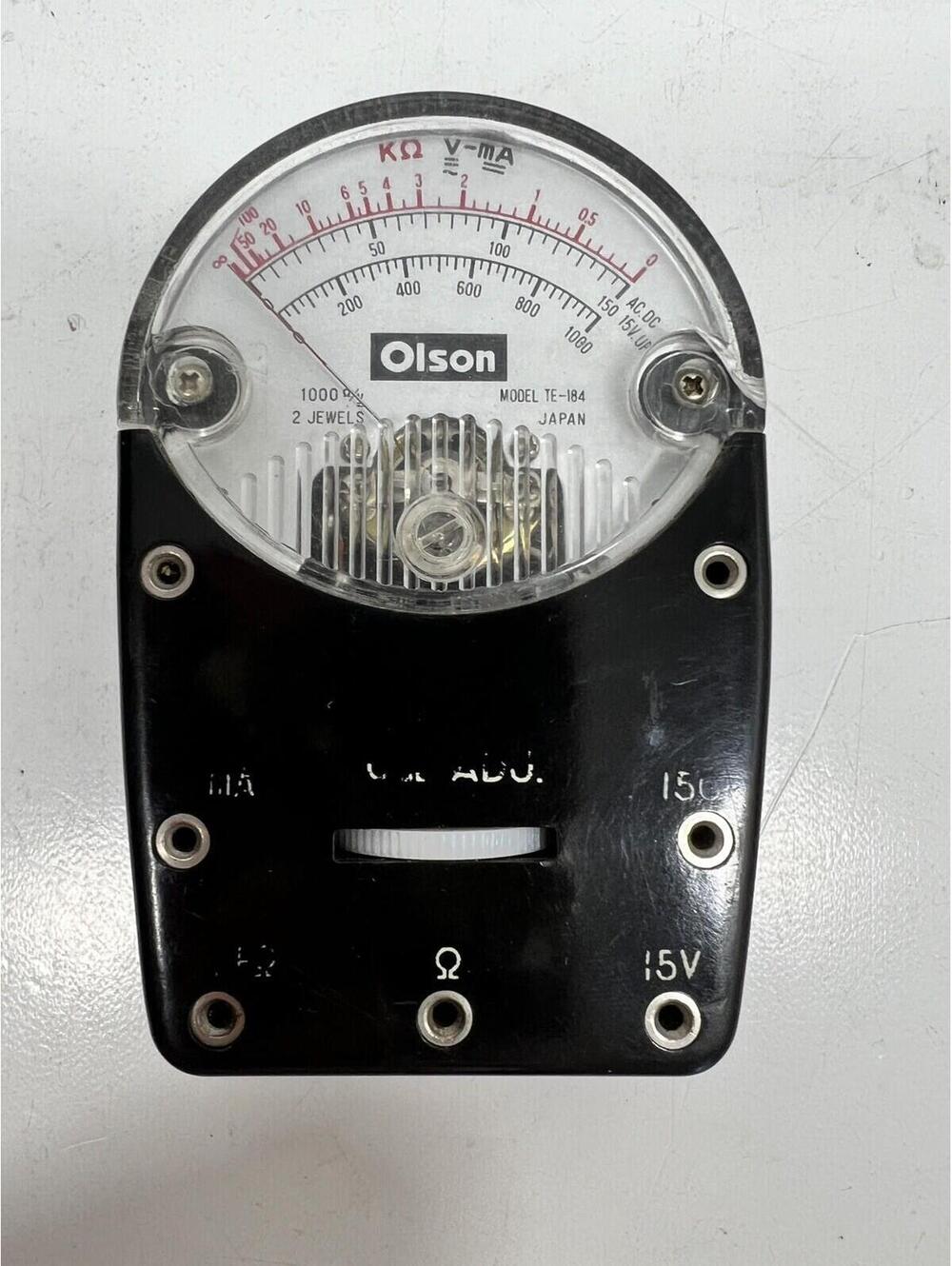 Vintage Olson TE-184 Mini Multimeter Made In Japan Bakelite 2 Jewels NICE TESTED